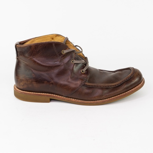 UGG Boots Via Lungarno Leather Moc Toe Ankle Chukka Boot Brown Mens Size US 11 - Picture 8 of 10